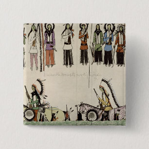 Bóton Quadrado 5.08cm "Alisando a dança do lugar" (tinta no papel)