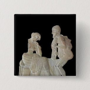 Bóton Quadrado 5.08cm Alivio que descreve Odysseus e Penélope