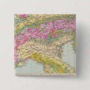 Bóton Quadrado 5.08cm Alpenlander - Mapa Atlas dos Alpes
