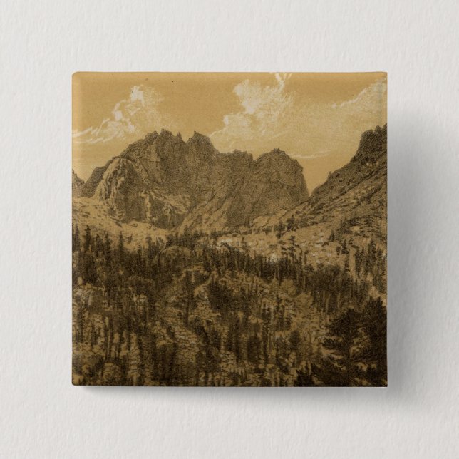 Bóton Quadrado 5.08cm Alpine Lake, Sierra Nevada (Frente)