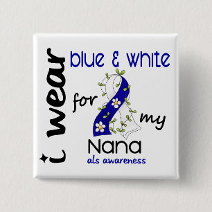 Bóton Quadrado 5.08cm ALS eu visto o azul e o branco para minha Nana 43