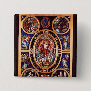 Bóton Quadrado 5.08cm Altarpiece de Sainte-Chapelle