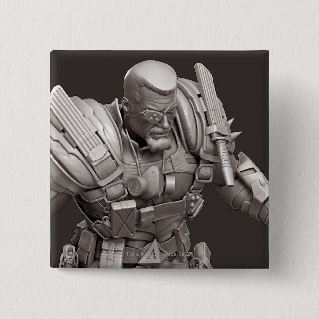 Bóton Quadrado 5.08cm Alternativa de Traçado (Frente)