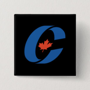 Bóton Quadrado 5.08cm Alternativo do logotipo do partido conservador