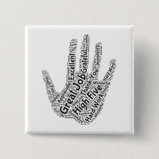 Bóton Quadrado 5.08cm Alto 5 botões (Frente)