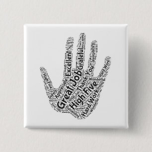 Bóton Quadrado 5.08cm Alto 5 botões
