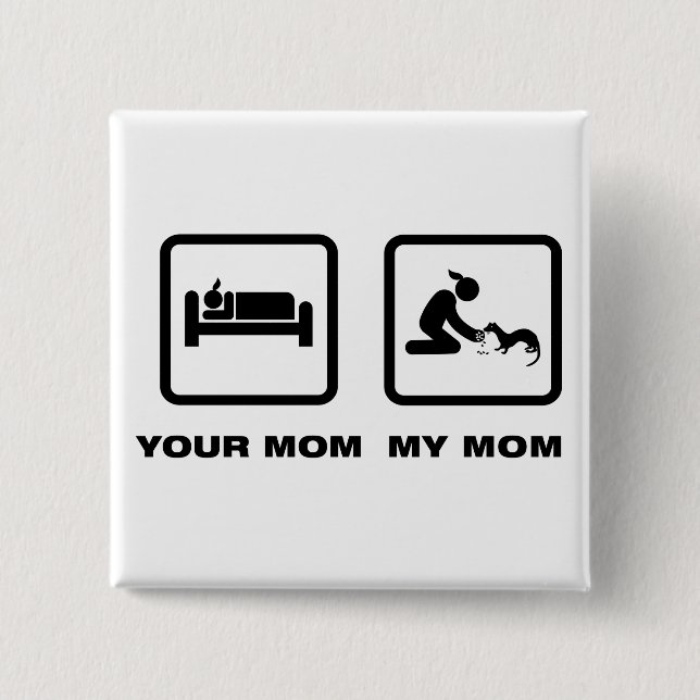 Bóton Quadrado 5.08cm Amante da doninha (Frente)