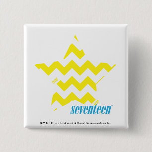 Bóton Quadrado 5.08cm Amarelo 3 do ziguezague