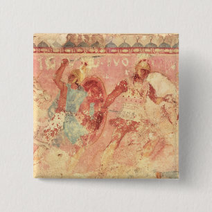 Bóton Quadrado 5.08cm Amazons que lutam um guerreiro grego