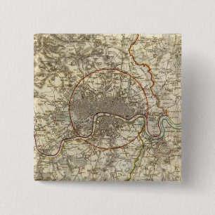 Bóton Quadrado 5.08cm Ambientes de Londres