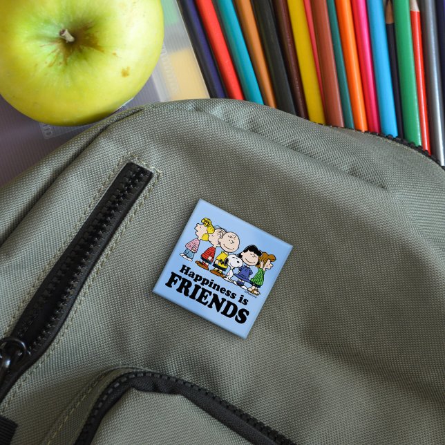 Bóton Quadrado 5.08cm Amendoins | Gangue De Amendoins Juntos (Criador carregado)