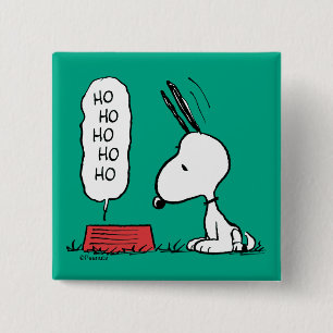 Bóton Quadrado 5.08cm Amendoins Snoopy Ho Ho Comida Dish
