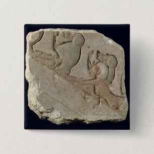 Bóton Quadrado 5.08cm Amenophis IV com babuínos, reino novo