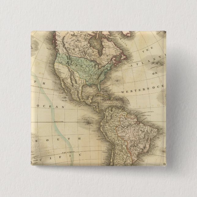 Bóton Quadrado 5.08cm América 10 (Frente)
