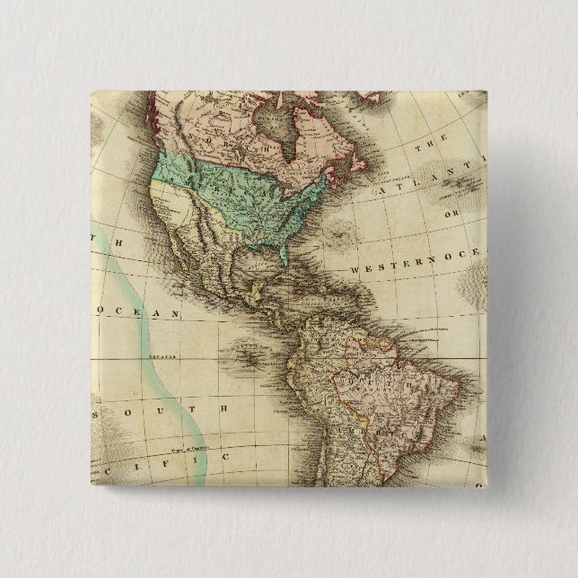 Bóton Quadrado 5.08cm América 5 (Frente)