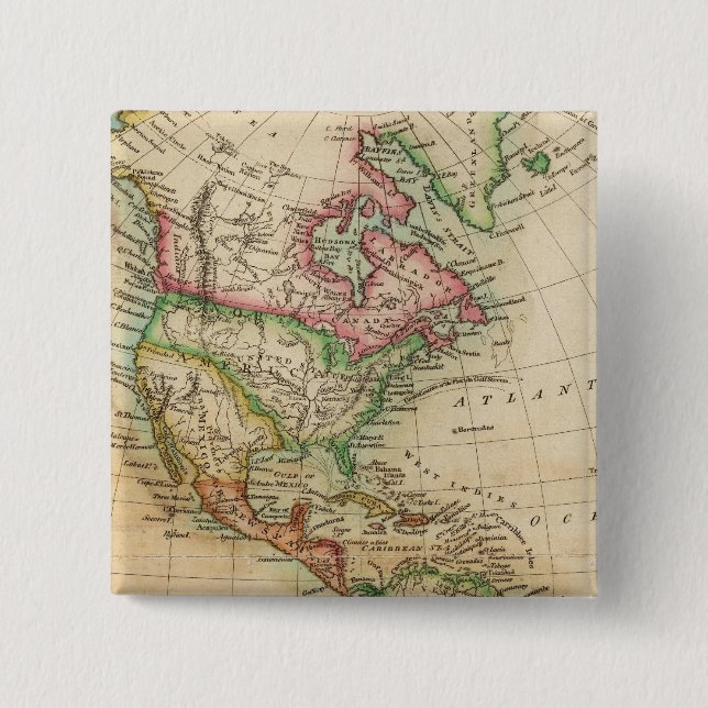 Bóton Quadrado 5.08cm América 8 (Frente)