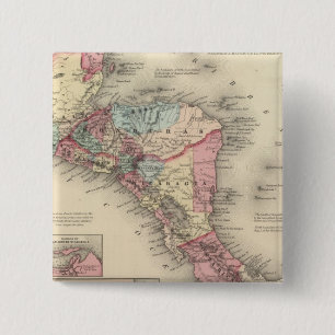 Bóton Quadrado 5.08cm América Central 5