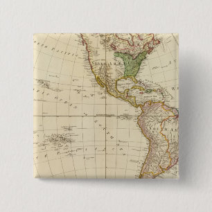 Bóton Quadrado 5.08cm América - Colonatos de Tribos Indianas