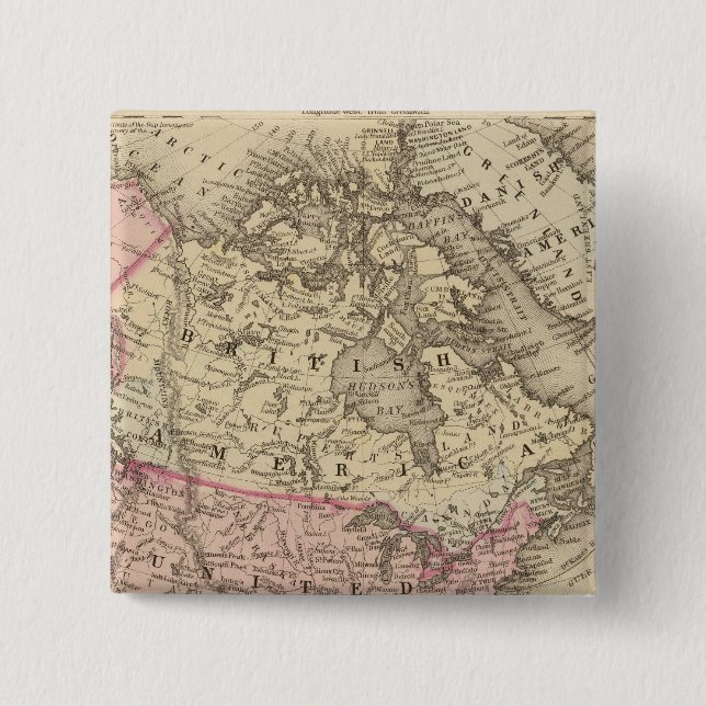 Bóton Quadrado 5.08cm América do Norte 19 (Frente)