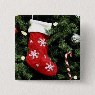 Bóton Quadrado 5.08cm América do Norte. Condecorações de Natal na árvore