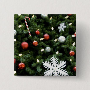 Bóton Quadrado 5.08cm América do Norte. Condecorações de Natal na árvore