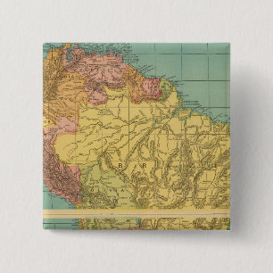 Bóton Quadrado 5.08cm América do Sul 20