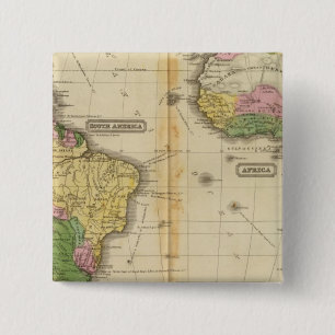 Bóton Quadrado 5.08cm América do Sul, África