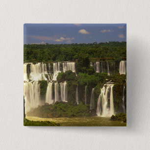 Bóton Quadrado 5.08cm América do Sul, Argentina, Brasil, Cataratas do Ig