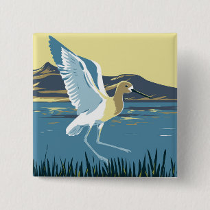 Bóton Quadrado 5.08cm American Avocet