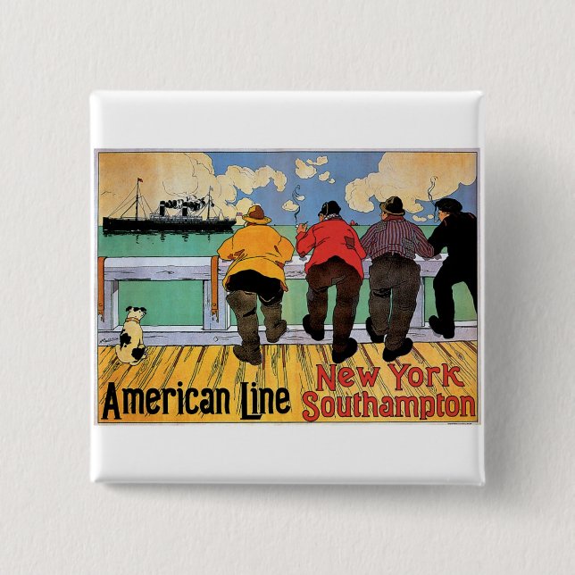 Bóton Quadrado 5.08cm American Line Poster (Frente)