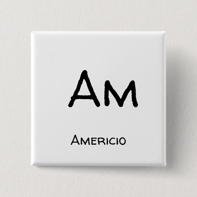 Bóton Quadrado 5.08cm Amerício am (Frente)