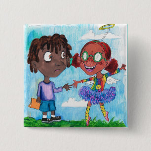 Bóton Quadrado 5.08cm Amigos