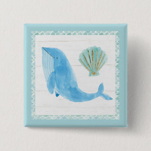 Bóton Quadrado 5.08cm Amigos da sereia VII