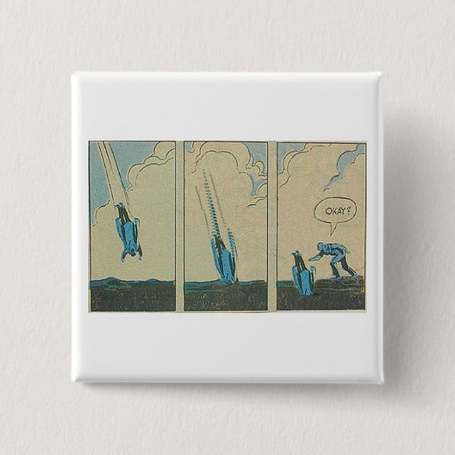 Bóton Quadrado 5.08cm Amigos ESTÁ BEM? (Frente)