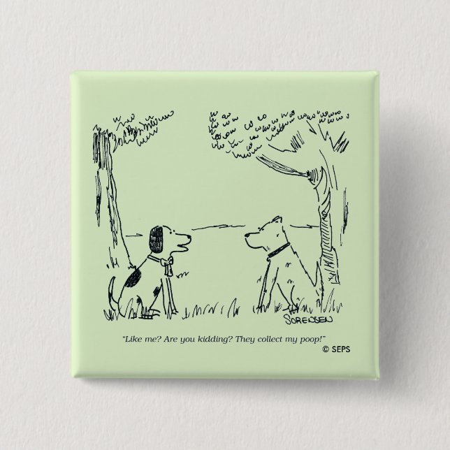 Bóton Quadrado 5.08cm Amor do cão (Frente)