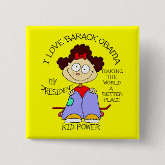 BÓTON QUADRADO 5.08CM AMOR OBAMA DOS MIÚDOS