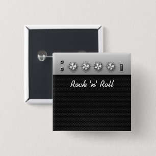 Bóton Quadrado 5.08cm Amplificador de Guitarra