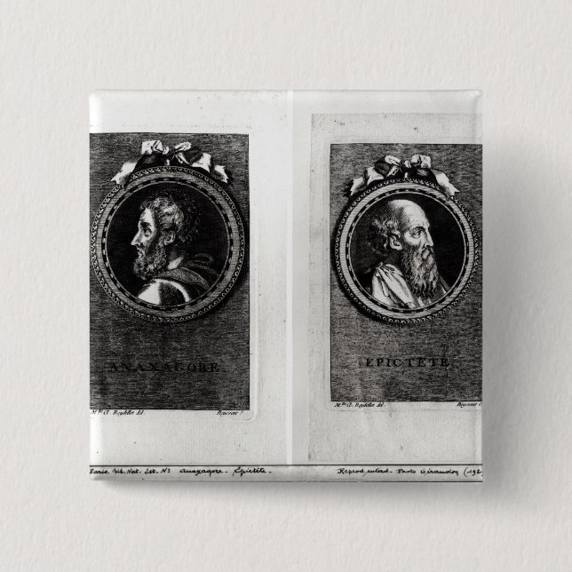 Bóton Quadrado 5.08cm Anaxagorus e Epictetus (Frente)