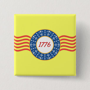 Bóton Quadrado 5.08cm Âncoras e Estrelas -