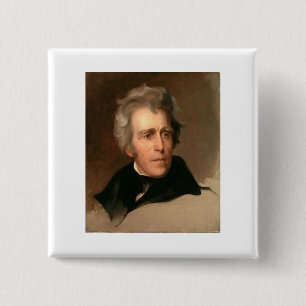 Bóton Quadrado 5.08cm Andrew Jackson