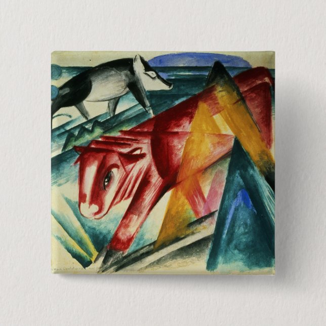 Bóton Quadrado 5.08cm Animal, 1913 (Frente)