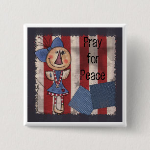 Bóton Quadrado 5.08cm Anjo Americano Primitivo