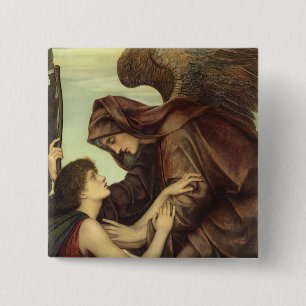 Bóton Quadrado 5.08cm Anjo da Morte por Evelyn De Morgan