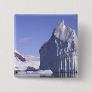 Bóton Quadrado 5.08cm Antártica, Península Antártica. Zodiak e