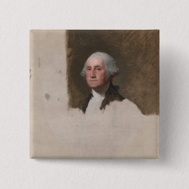 Bóton Quadrado 5.08cm Anthaeneum George Washington 1rua Presidente dos E (Frente)