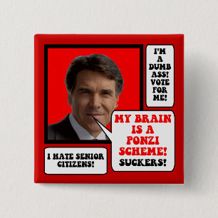 Bóton Quadrado 5.08cm anti Rick Perry