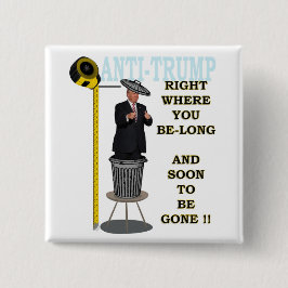 Bóton Quadrado 5.08cm Anti trunfo/direito onde você pertence,