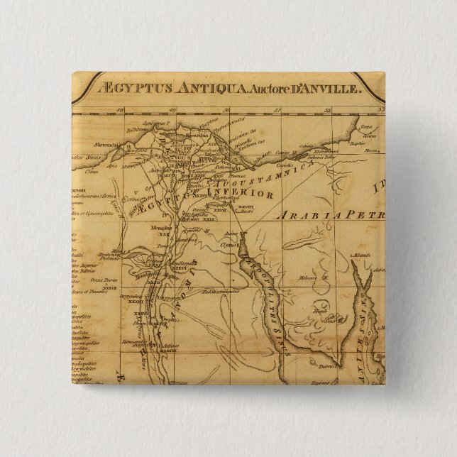 Bóton Quadrado 5.08cm Antigo Egito 3 (Frente)