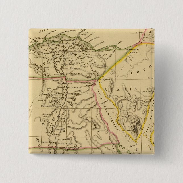 Bóton Quadrado 5.08cm Antigo Egito 5 (Frente)