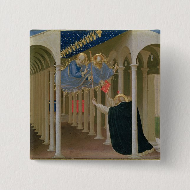 Bóton Quadrado 5.08cm Aparição dos SS. Peter e Paul ao St. (Frente)